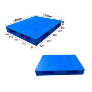 1210 Double sided tablet reversible stackable plastic pallets