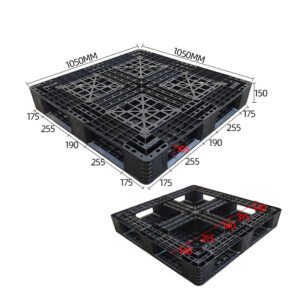 1050 Grid with "田" Character Pattern one way plastic pallets